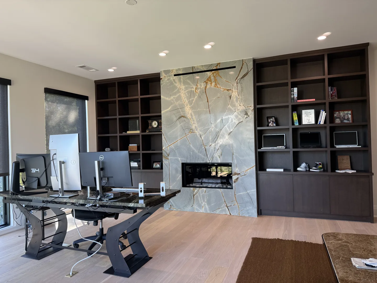Executive study and built-in library millwork