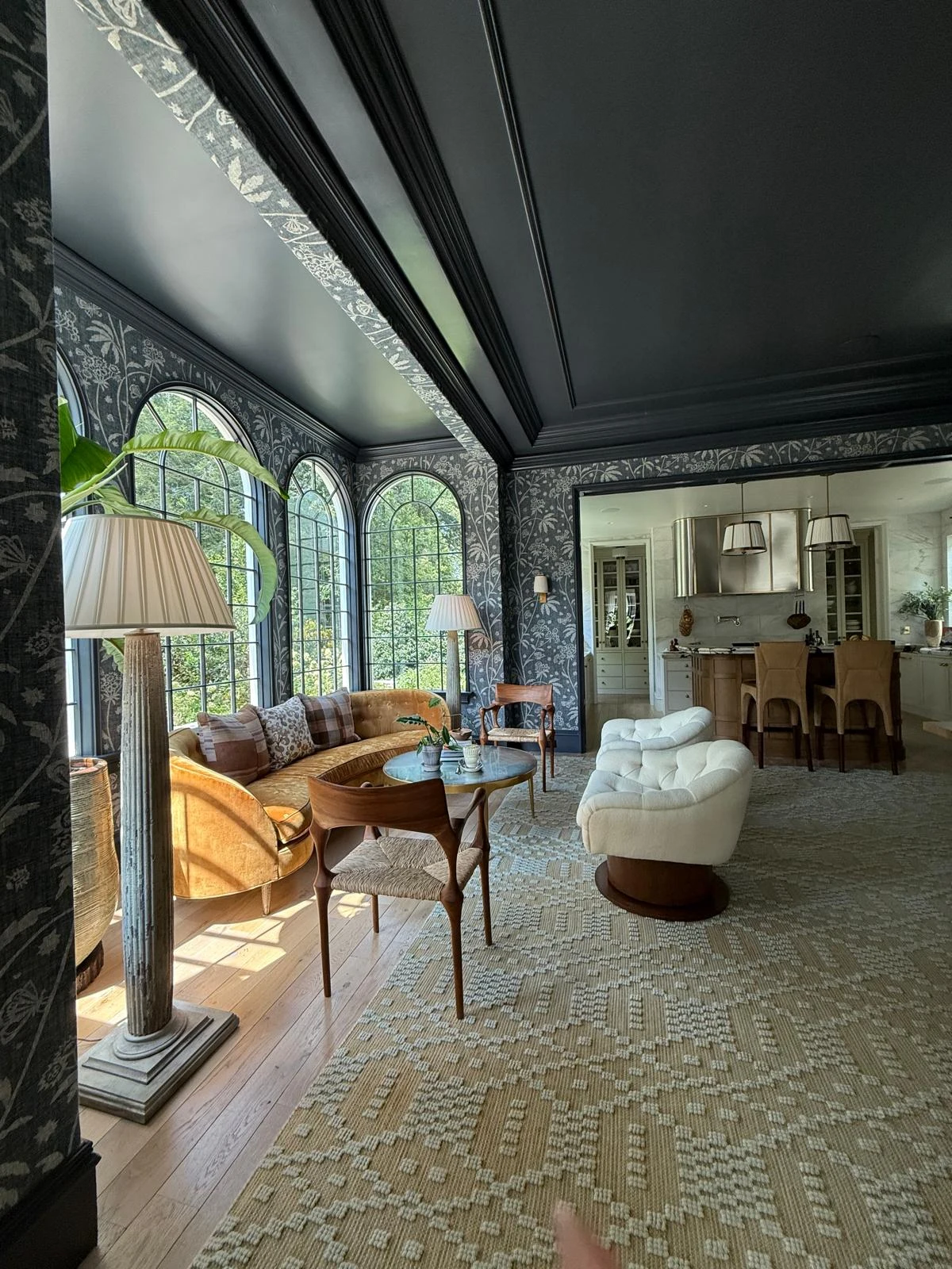 Conservatory sunroom with garden views in private estate